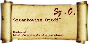 Sztankovits Ottó névjegykártya