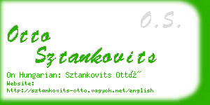 otto sztankovits business card